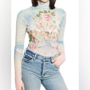 NWOT AFRM Semi-Sheer Turtleneck Size S
